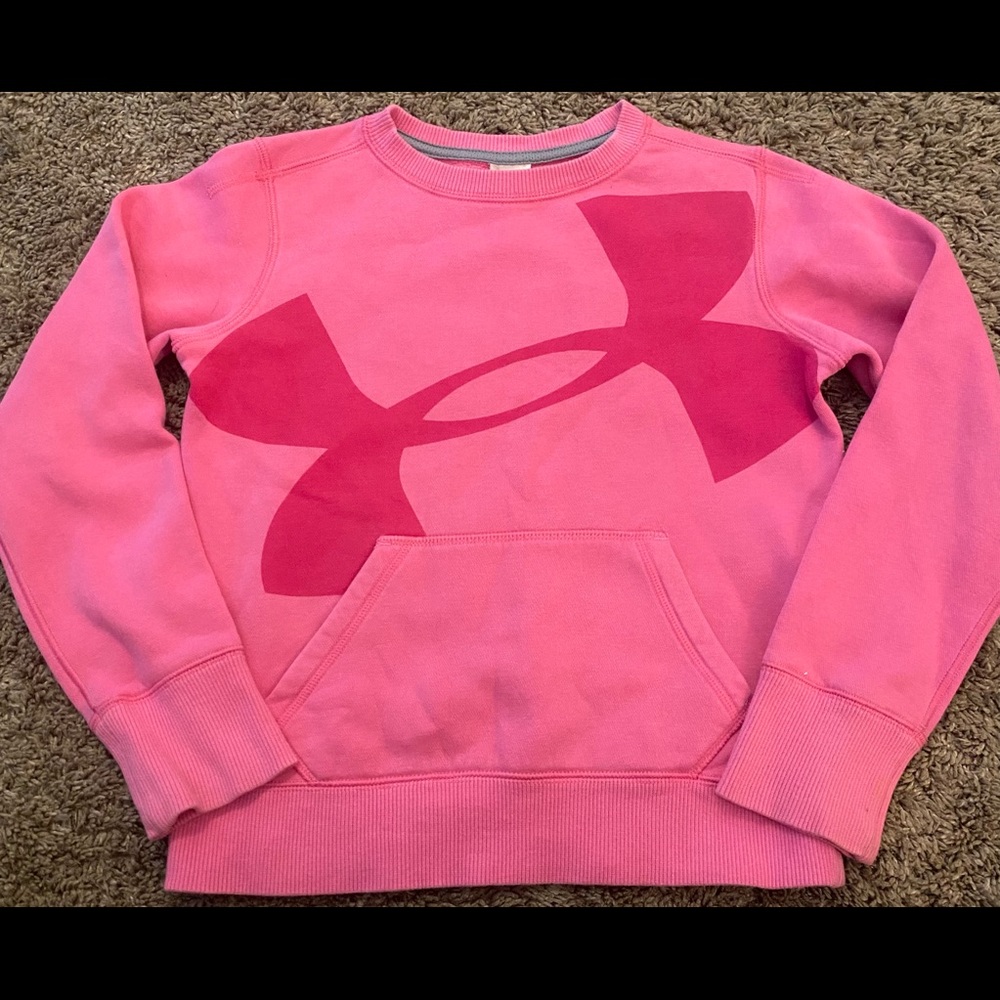 Girls‎ under armour sweatshirt with pockets size small